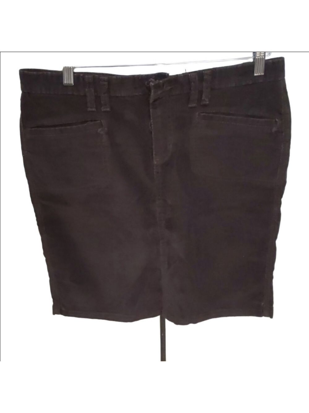 Y2K Vintage 2007 Old Navy Brown Corduroy Mini Skirt Stretch Size 8
